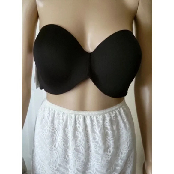 Maidenform Support For Days Bra Strapless Black Stretchable 38D - Picture 4 of 6